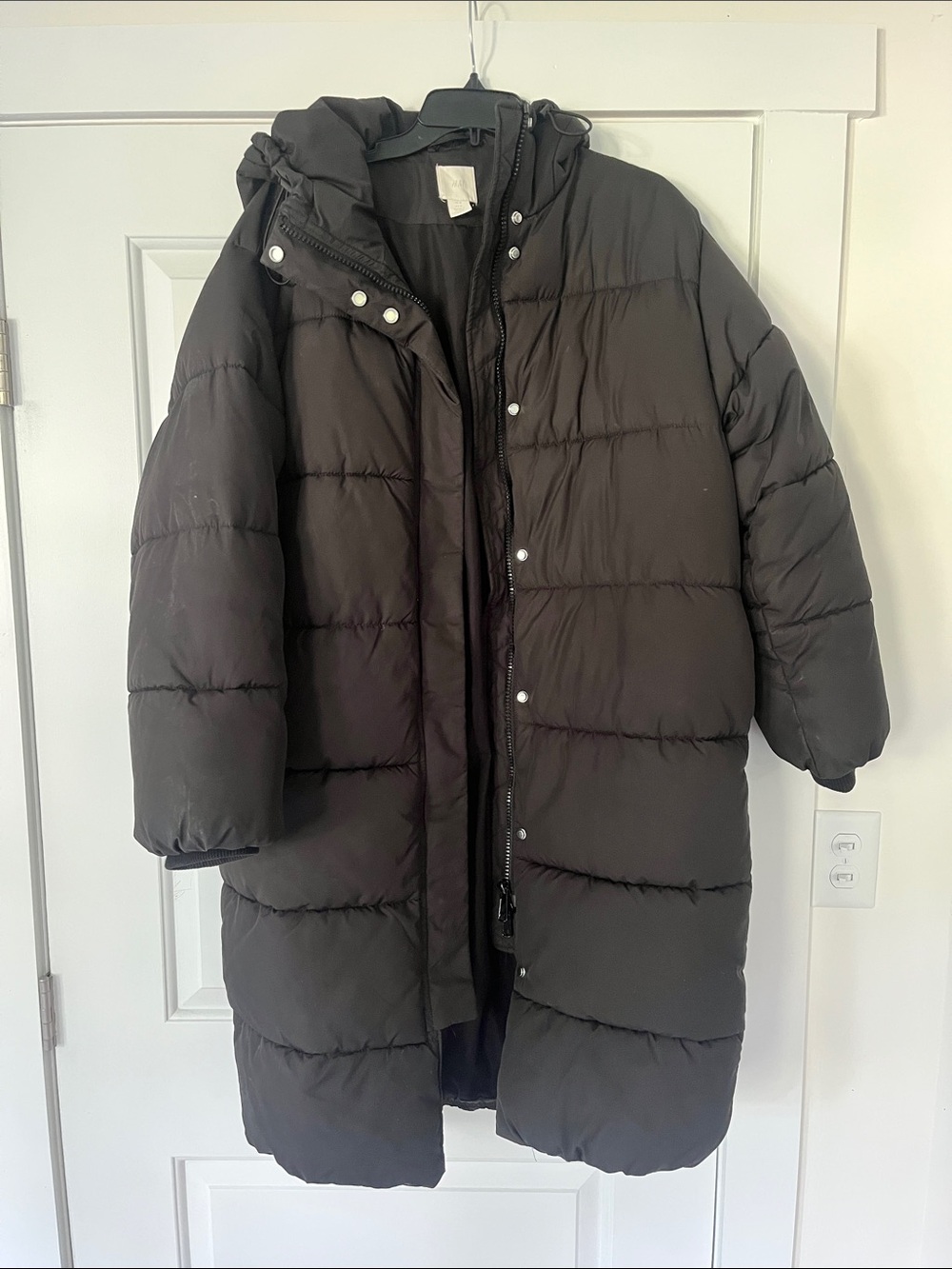 H&M Women's Long Puffer Coat - Black